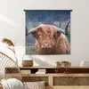 MuchoWow® Wandteppich Wandbehang Schottisches Hochlandrind Produktbild-Vorschau 6