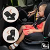 A child is sitting in a car seat in a car, with inset images showing different configurations of the car seat. Produktbild-Vorschau