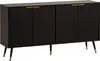 FineBuy Sideboard 150x81x39 cm Buffet noir avecReproduction Voir les images du produit 6