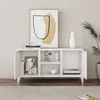 TV skrinka 'Kotka' s 2 dvierkami kov 113 x 40 x 58 cm Biela Náhľad obrázku produktu 4
