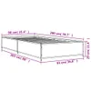 The Living Store Bettgestell Grau Sonoma 90x200 cm Produktbild-Vorschau 9