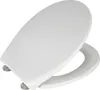 A white toilet seat with a soft-close lid is shown against a white background. Produktbild-Vorschau