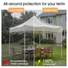 2,5x2,5m Pavillon Ersatzdach Transparent PVC Wasserdicht Produktbild-Vorschau 6