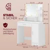 CASARIA® Tavolo da Trucco Jocelyn Specchio con LED Cassetto Anteprima dell’immagine prodotto 7