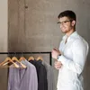 Sada 40 ks ramínek na obleky, široká ramena, háček otočný o Náhled obrázku produktu 2