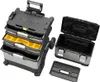 A multi-tiered rolling tool chest and a separate tool box are displayed against a white background. Voir les images du produit
