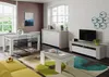 Porta TV AMBIT a 2 ante - Stile moderno - Grigio e bianco - Anteprima dell’immagine prodotto 8