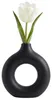 Vase décoratif design, noir, style moderne, minimaliste, Voir les images du produit 1