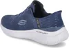 A close-up side view of a blue Skechers shoe with a white sole. Náhľad obrázku produktu