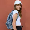 Hellblau Vintage Jeansrucksack für Jugendliche, marmoriert, Produktbild-Vorschau 9