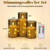 Ikodm 3er-Set LED Kerzen mit Lichterkette und Produktbild-Vorschau 2