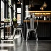 BEGRYF Krzesło metalowe ogrodowe retro srebrno szare styl Podgląd zdjęcia produktu 6