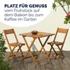 CASARIA® Balkonmöbel Set 2 Personen Wetterfest Holz Produktbild-Vorschau 8