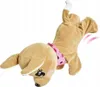 A plush toy dog lying on its back with its legs in the air. Anteprima dell’immagine prodotto