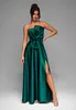 Ombre Abendkleid Satin Maxi grün S Produktbild-Vorschau 1