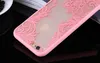 Close-up of a pink iPhone case with a lace-like mandala pattern. Produktbild-Vorschau