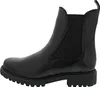A side view of a black leather Chelsea boot. Voir les images du produit