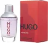 A bottle of Hugo Boss Energise Eau de Toilette and its red packaging are shown side-by-side against a white background. Náhled obrázku produktu
