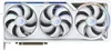 A white graphics card with three fans and RGB lighting. Produktbild-Vorschau