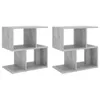 vidaXL Nachttische 2 Stk. Betongrau 50x30x51,5 cm Produktbild-Vorschau 2