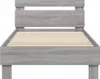 Estructura de cama con cabecero y luces LED, color gris Vista previa de la imagen del producto 6