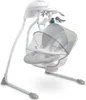 A baby swing with a canopy and hanging toys, presented on a white background. Náhľad obrázku produktu