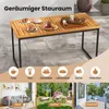 Akazienholz Esstisch, 140 cm rechteckiger Gartentisch mit Produktbild-Vorschau 6