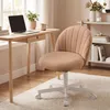 SONGMICS Schminkstuhl, Bürostuhl, Teddy-Fleece-Oberfläche, Produktbild-Vorschau 2