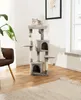 lionto Katzen Kratzbaum 115 cm, stabiler Kletterbaum mit 3 Produktbild-Vorschau 2