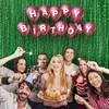 2 pezzi tenda verde tinsel 1mx2.5m, sfondo glitter Anteprima dell’immagine prodotto 4