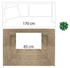 Tapis de jute, rectangulaire, 120 x 170 cm avec cadre blanc Voir les images du produit 18