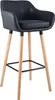 Barhocker Grant Kunstleder - schwarz Produktbild-Vorschau 2