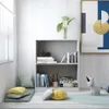 vidaXL Bücherregal Betongrau 60x24x76 cm Holzwerkstoff Produktbild-Vorschau 2
