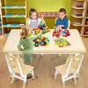 JOIEYOU Kindertisch mit 4 Stühlen Plastik Kindersitzgruppe Produktbild-Vorschau 4