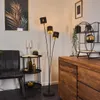 Costa »Costa« Bodenlampe, Metall, Schwarz, Stoffschirme, Produktbild-Vorschau 7