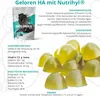 Product packaging and ingredient information for a horse supplement, with a pile of the product's gummy-like treats in the foreground. Anteprima dell’immagine prodotto