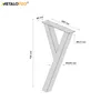 A diagram of a metal table leg with dimensions indicated. Anteprima dell’immagine prodotto