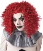 Clown-Perücke für Damen für Halloween und Karneval rot - Produktbild-Vorschau 1