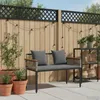 vidaXL Bank Outdoor Grau und Dunkelgrau 117 x 54 x 74,5 cm Produktbild-Vorschau 3