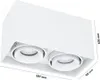 hoftronic LED Aufbaustrahler 8W 690lm 2700K Weiß 2-Flammig Produktbild-Vorschau 5