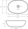LuxeBath Waschbecken Aufsatzwaschbecken Oval, 60x42x14,5 Produktbild-Vorschau 6