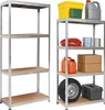 Scaffale 4 livelli 174X80X40 150 Kg Argento Anteprima dell’immagine prodotto 1