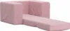vidaXL Rozkladacia pohovka pre deti Pink Soft Plush Náhľad obrázku produktu 3