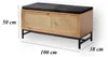 CALICOSY -  Bank mit Schuhablage und Rattanfront - L100 cm Produktbild-Vorschau 9
