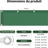 Wiltec Bâche de camion 3 x 4m Vert foncé 650 g/m² Polyester Voir les images du produit 3
