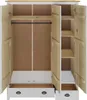 vidaXL Kleiderschrank mit 3 Türen Hill Weiß 127x50x170 cm Produktbild-Vorschau 10