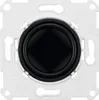 A close-up, front-facing view of a white speaker module with a black speaker cone, mounted in a white plastic frame. Produktbild-Vorschau