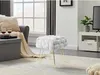 Theo Cleo Moderner Velvet Kosmetik Hocker, Quadratisch Produktbild-Vorschau 5