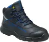 A black and blue high-top safety boot with laces. Produktbild-Vorschau