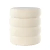 AREBOS : Tabouret de rangement en tissu bouclé crème – Voir les images du produit 1